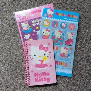Hello Kitty BUNDLE, Notebook and Stickers